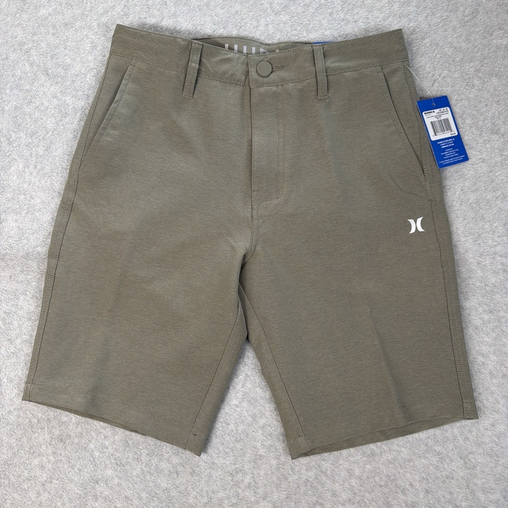HURLEY Hybrid Walkshort Men's Green Sz28 Quick Dry Polyester spandex Golf Shorts